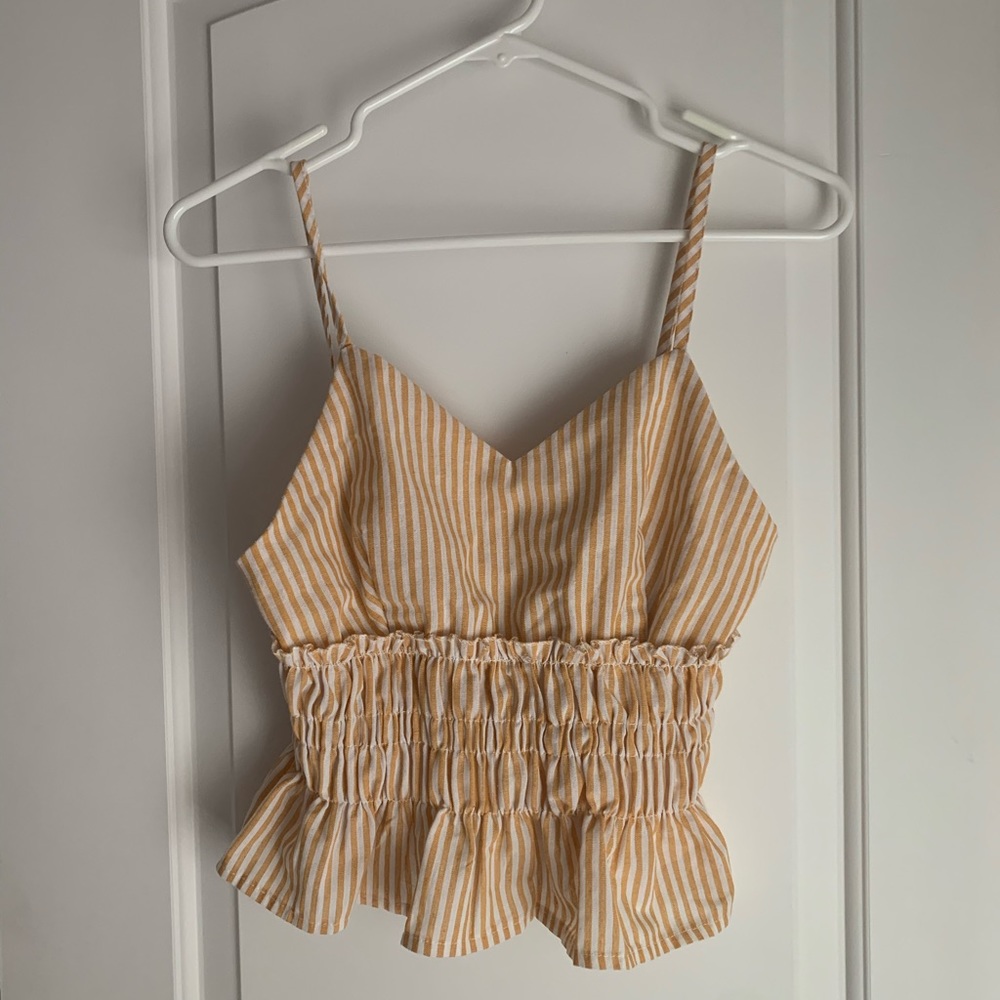 Cropped tank top blouse